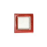 Glass Dinnerware 6" x 6" Square Pink Purple Glass Plate (Set of 4)